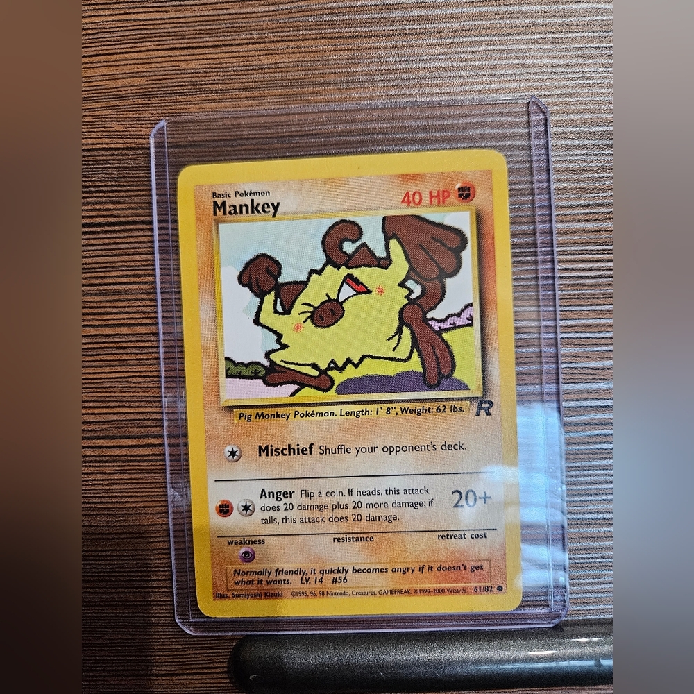 Mankey 61/82 Rocket Pokemon Trading Card